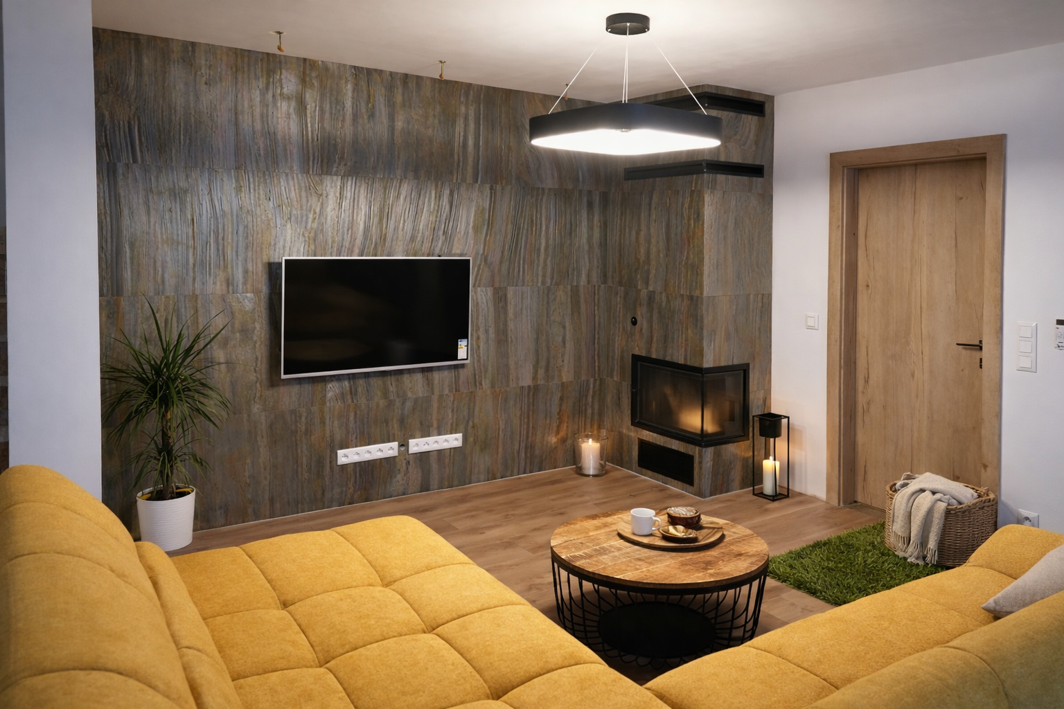 Burning Forest kamenna dyha 122x61cm