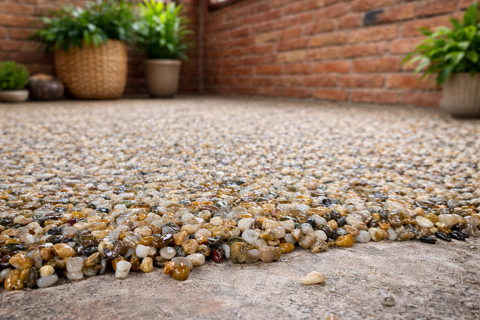 Riečny okrúhliak DMIX akva pre kamenný koberec