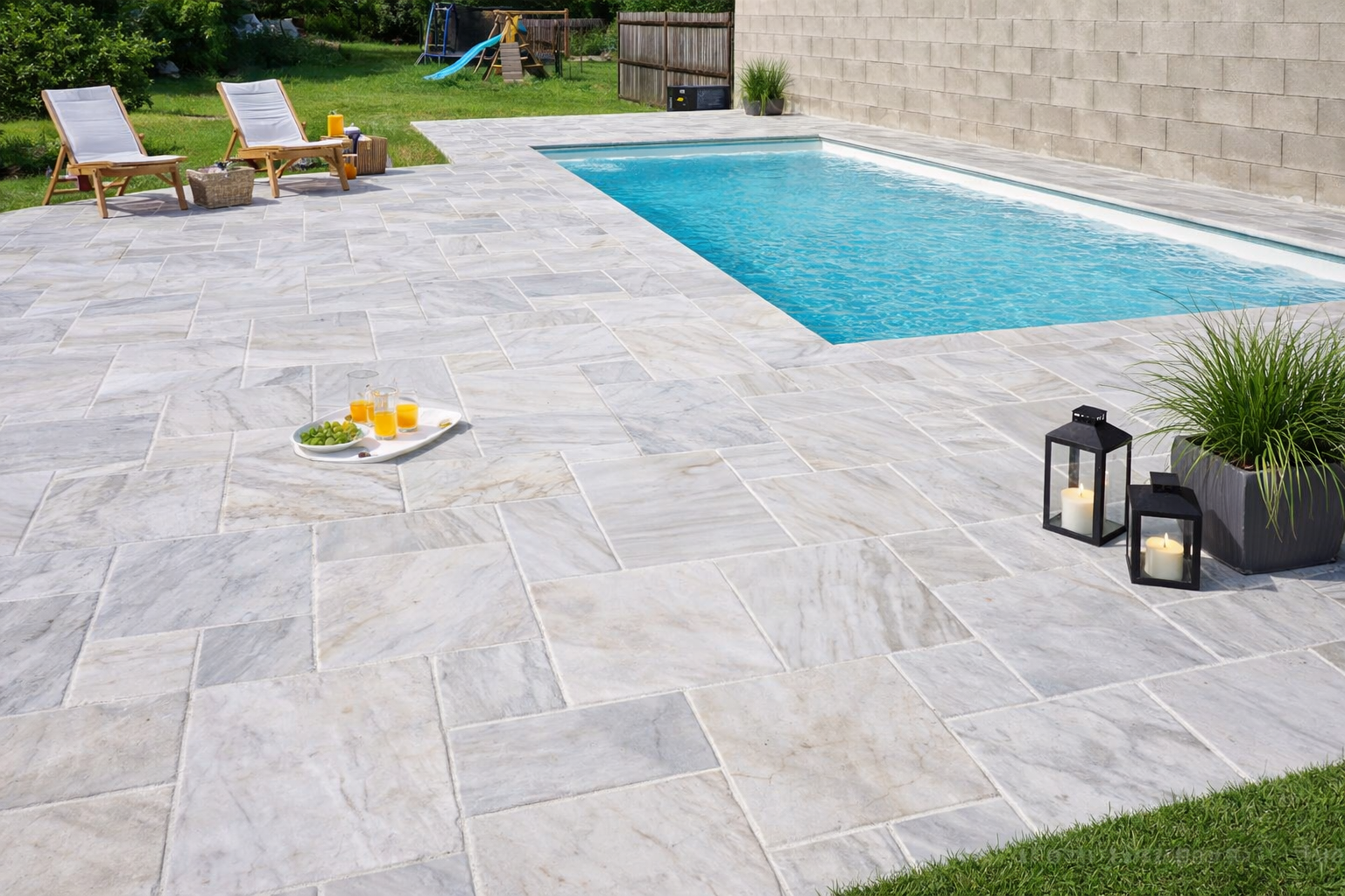 Mramor Alexandria dlažba exterierová, francuzsky vzor