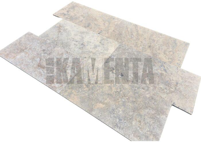 Obklad alebo dlažba z Travertínu Silver, 61x30,5, hrúbka 12mm, matný, brúsený povrch, CC
