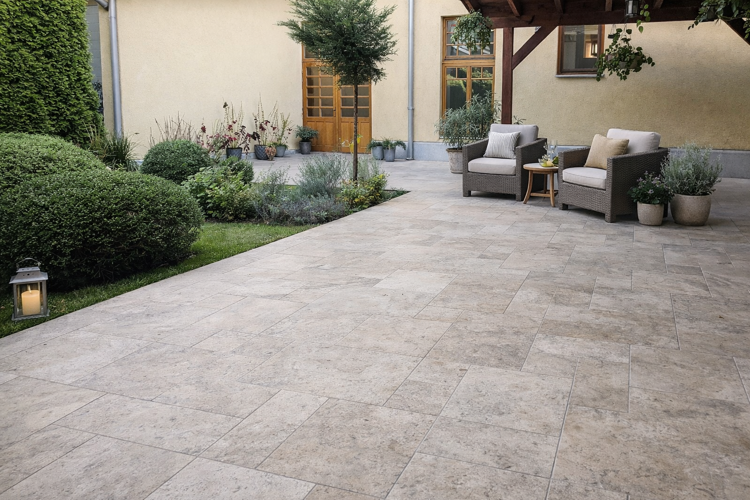 Dlažba Travertín Silver FV 12mm, rezané hrany